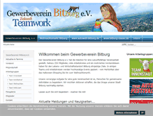 Tablet Screenshot of gewerbeverein-bitburg.de